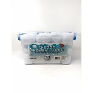 Indoor Snowball Fight 30 Soft Snowballs Snowtime Anytime Plush Snowball Set
